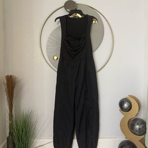 Cider Sleek Black Jumpsuit